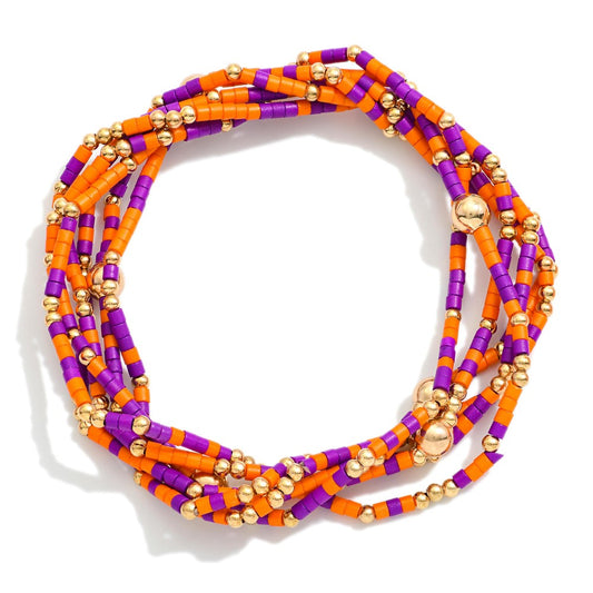 Orange and purple bracelet