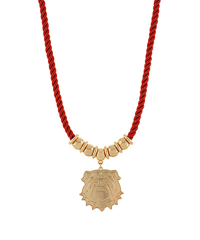 Bulldog necklace, red, preorder
