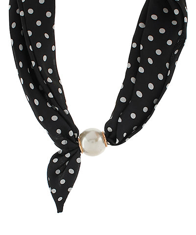 Pearl & Scarf Necklace
