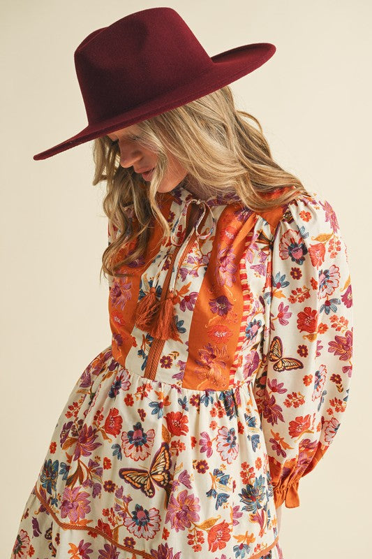 PREORDER- Wildflower Border Midi Dress