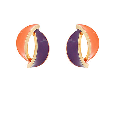 Put me in Coach Orange and purple earrings