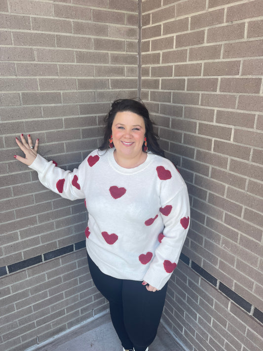 You had me at Hello sweater, red