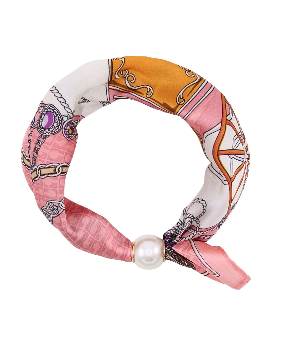 Pearl & Scarf Necklace
