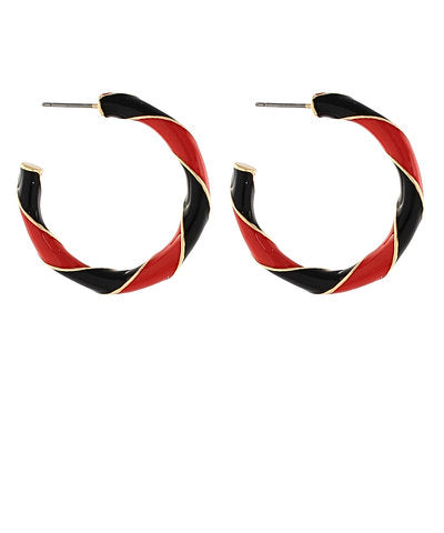 Black and Red Hoops