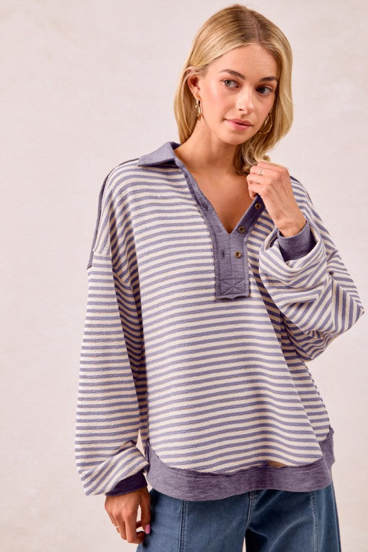 The Harper Stripe Henley