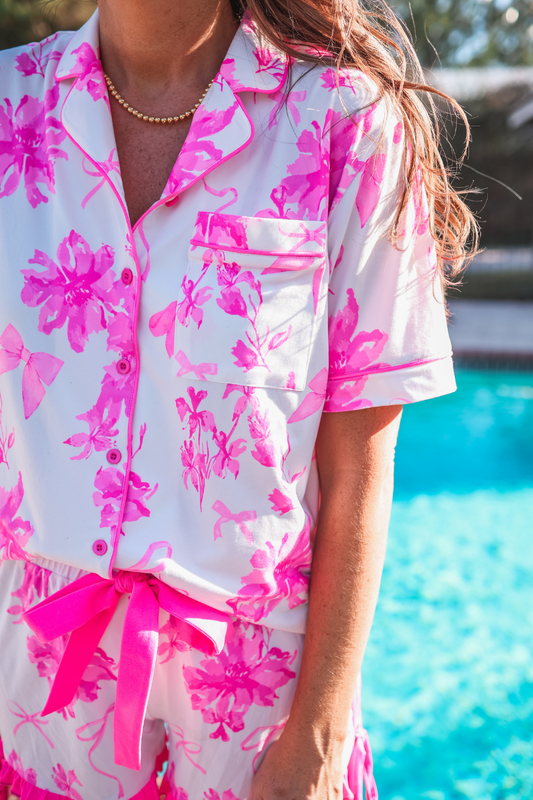 Blossom Tie Pajama Set, Pre-order