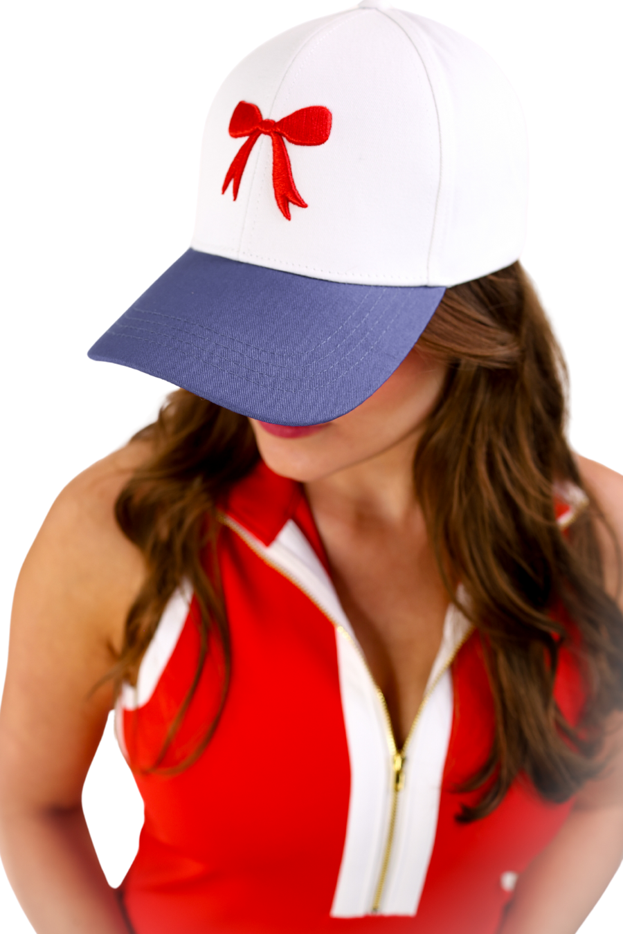 Mila Bow Hat, Red/Blue