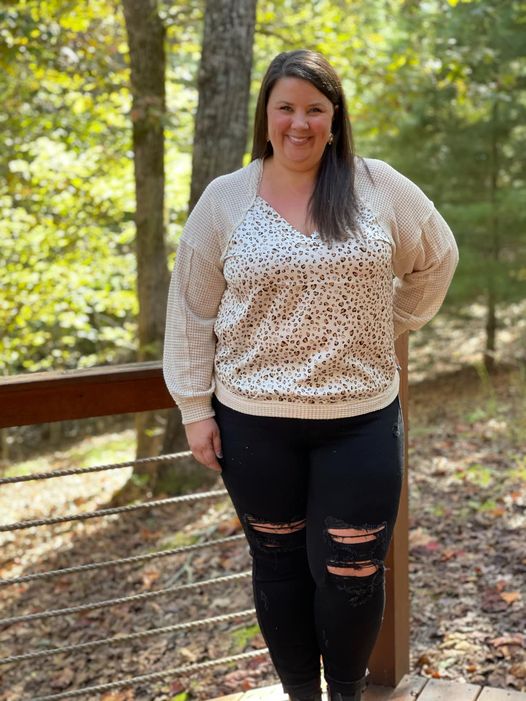 Two Tone Cheetah Top