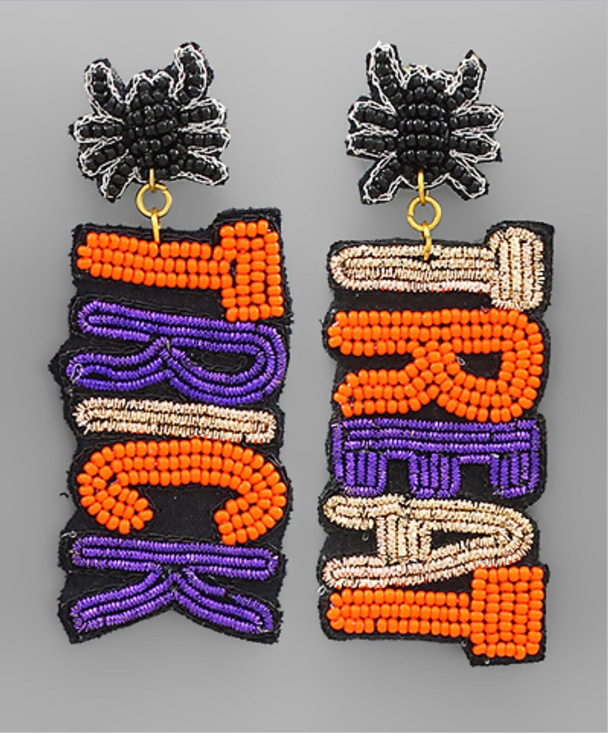 Trick or treat bead earrings