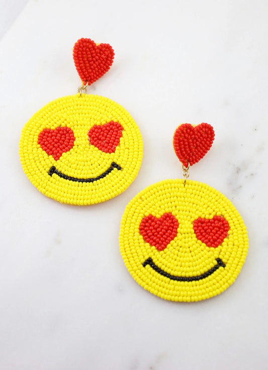 Emoji Heart Eye Earrings