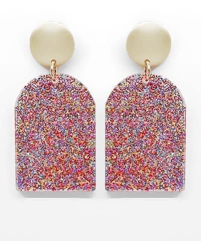 Multi color acrylic earring
