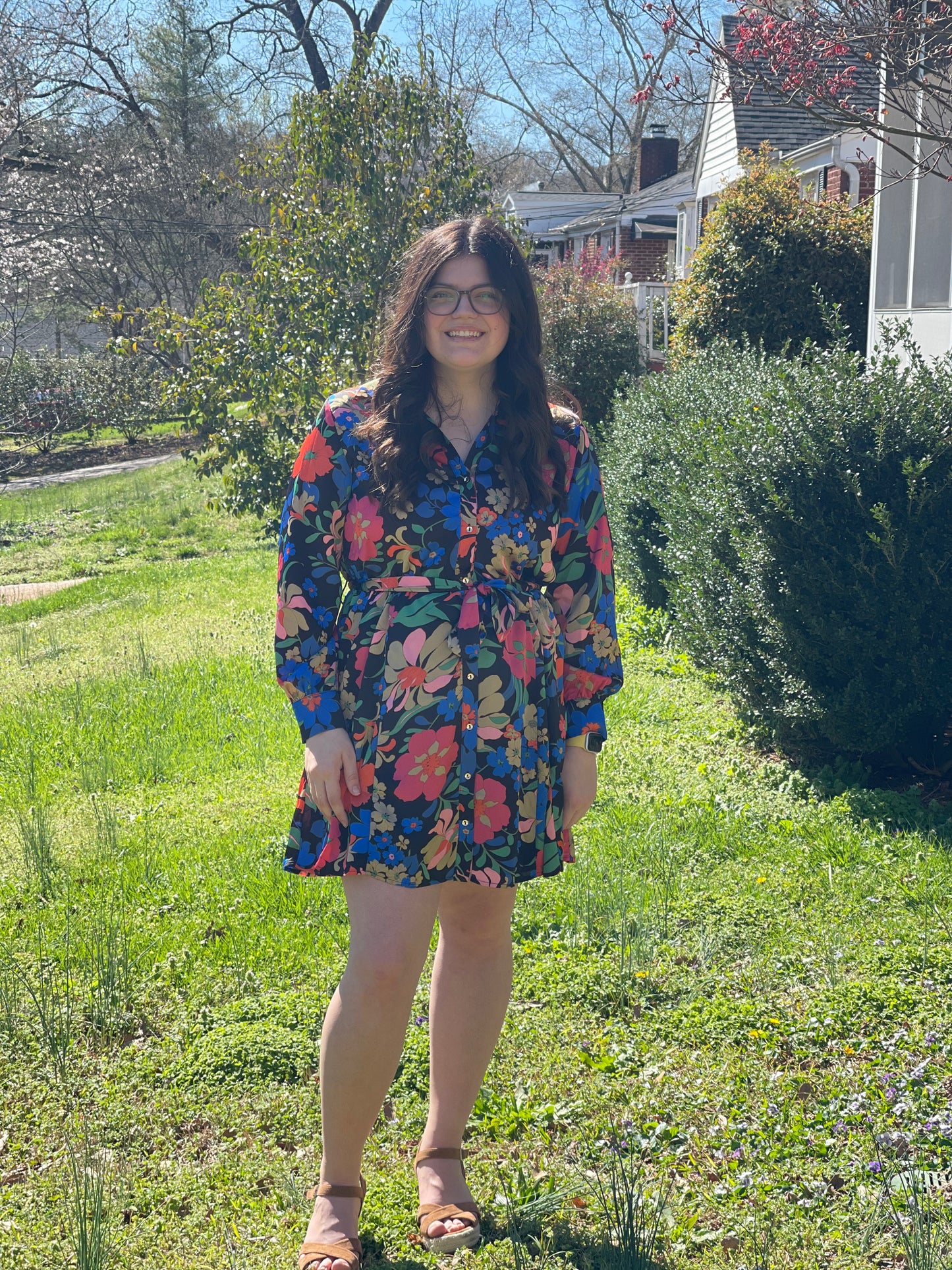 Floral days button down dress