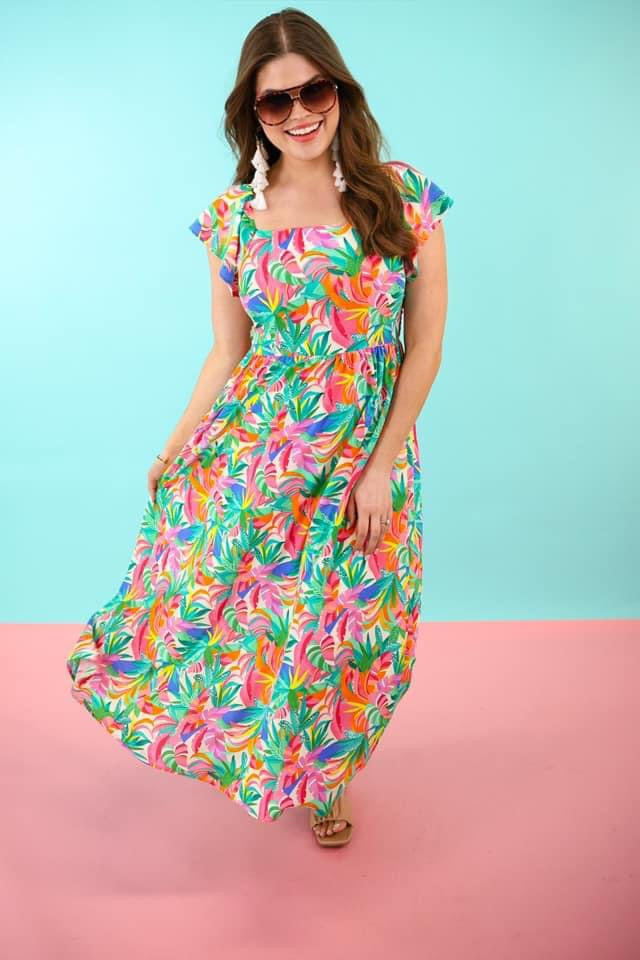 Take Me to Cabo Tropical Dress, Pre-Order