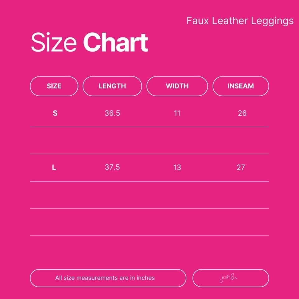 PREORDER, Faux Leather Leggings