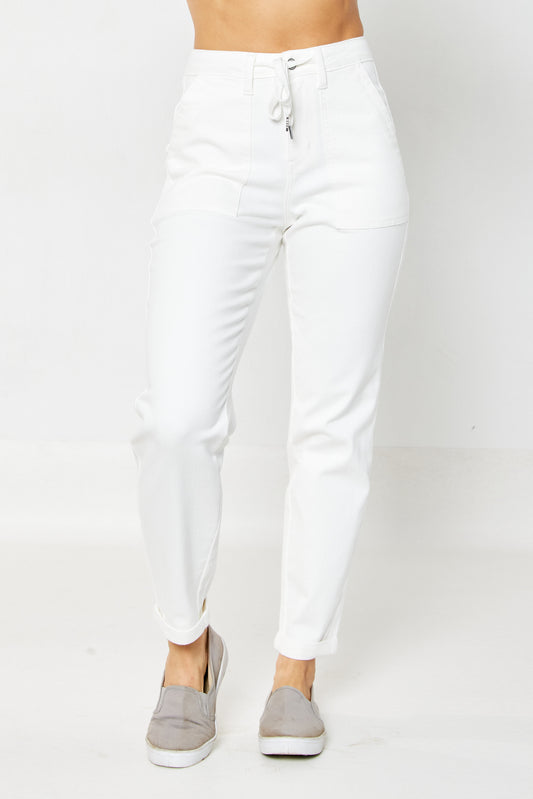 Judy Blue white jogger