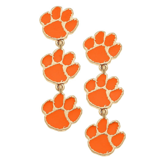 Tigers on 3 earrings