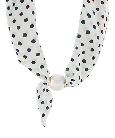 Pearl & Scarf Necklace