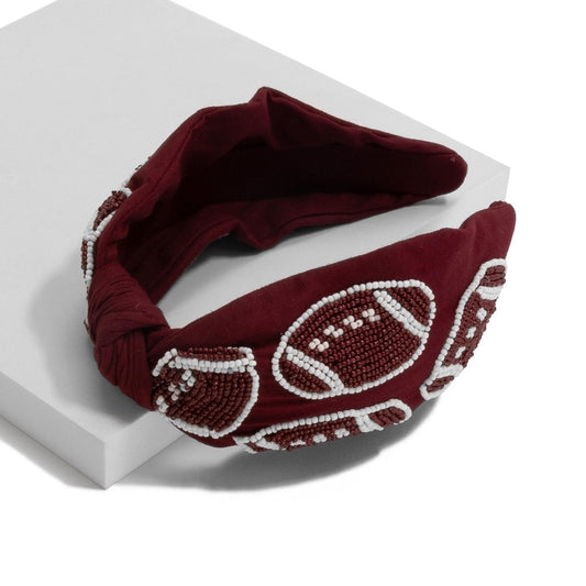 It’s Game Day headband, Maroon and White