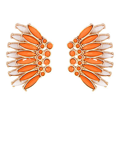 Two Tone Wing Earring