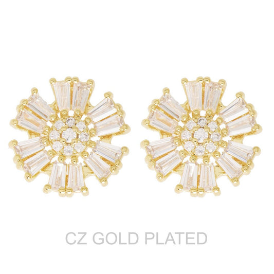 Floral Cubic Zirconia studs