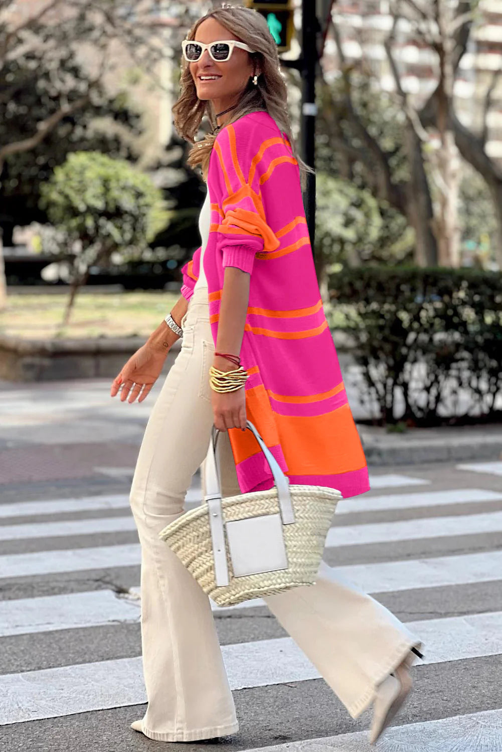 Pink and Orange Cardigan