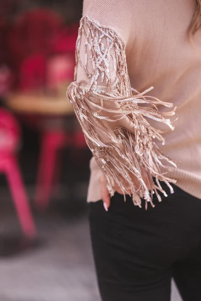 Pre-Order, Counting Down Sequin Fringe Sweater