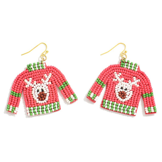 Christmas sweater earring