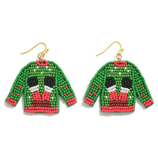 Christmas sweater earring