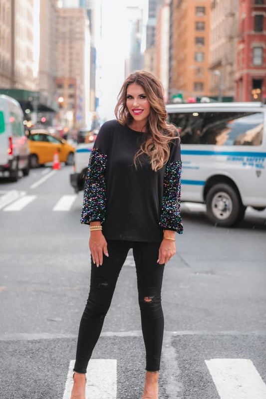 Vegas Nights Sequin Top