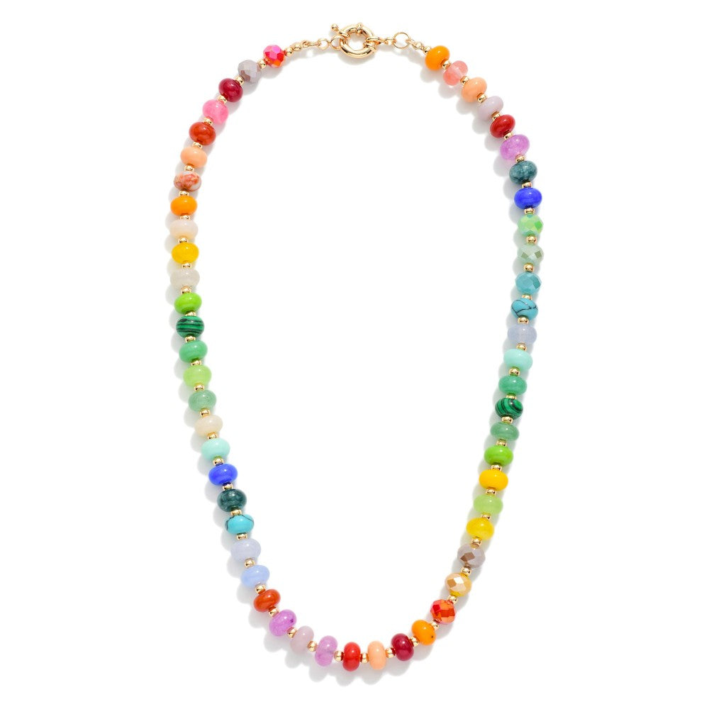 Bead & Stone Beaded Necklace