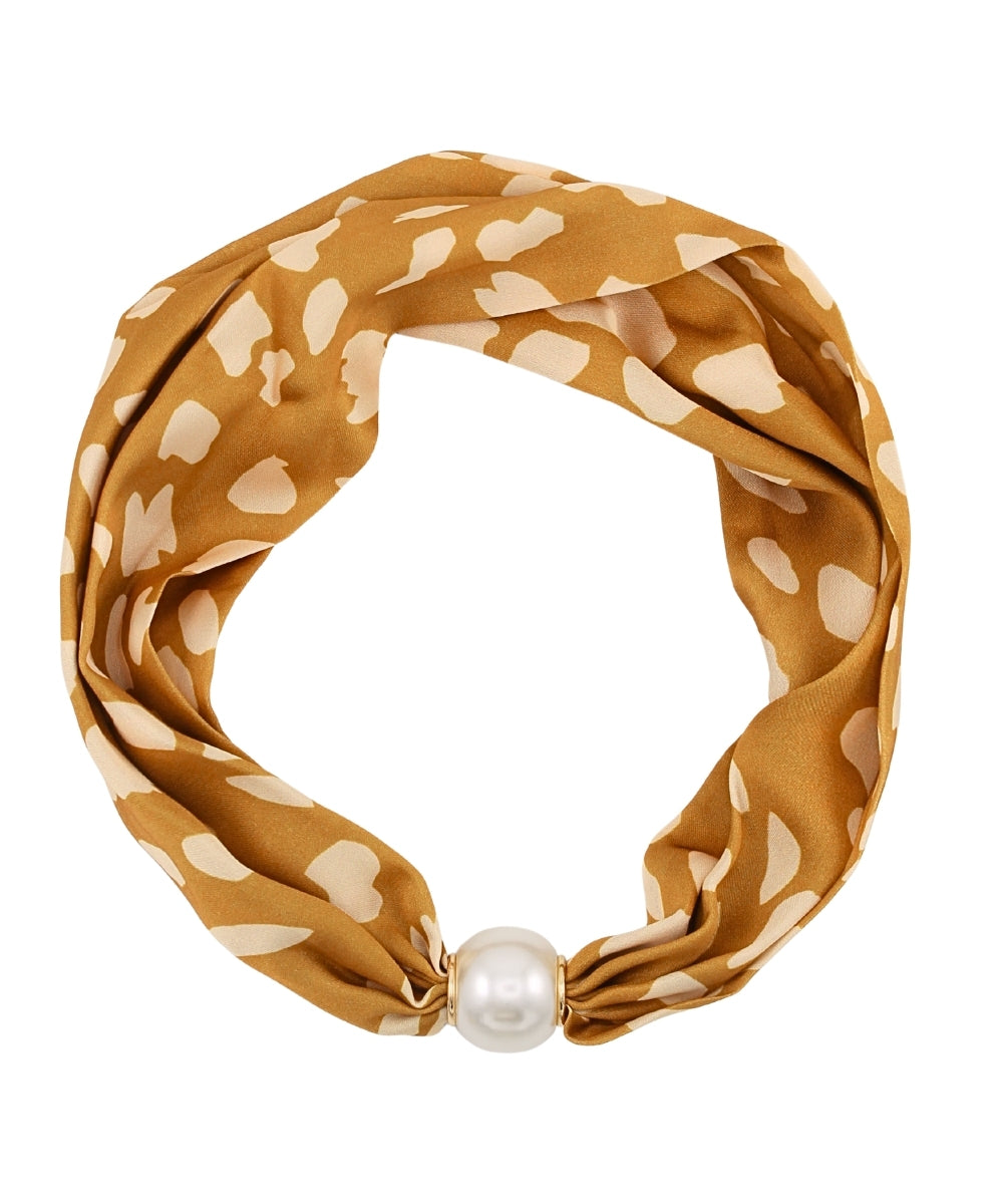 Pearl & Scarf Necklace