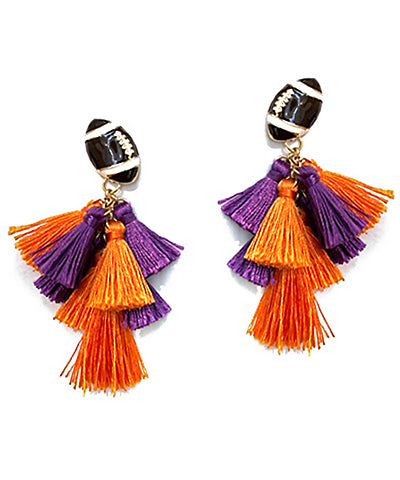 It’s Game Day orange and purple earrings