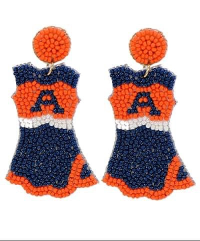 Go team Go earring Auburn Tigers