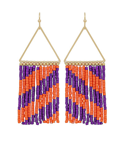 Orange and Purple Tassels