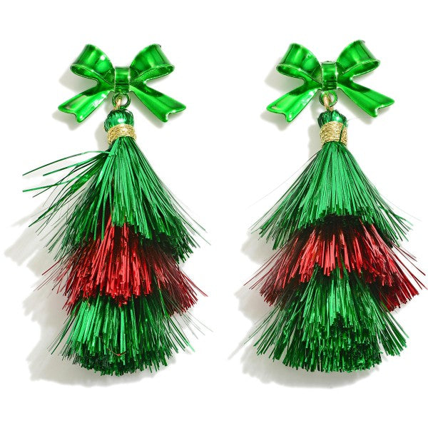 Add a little tinsel earring