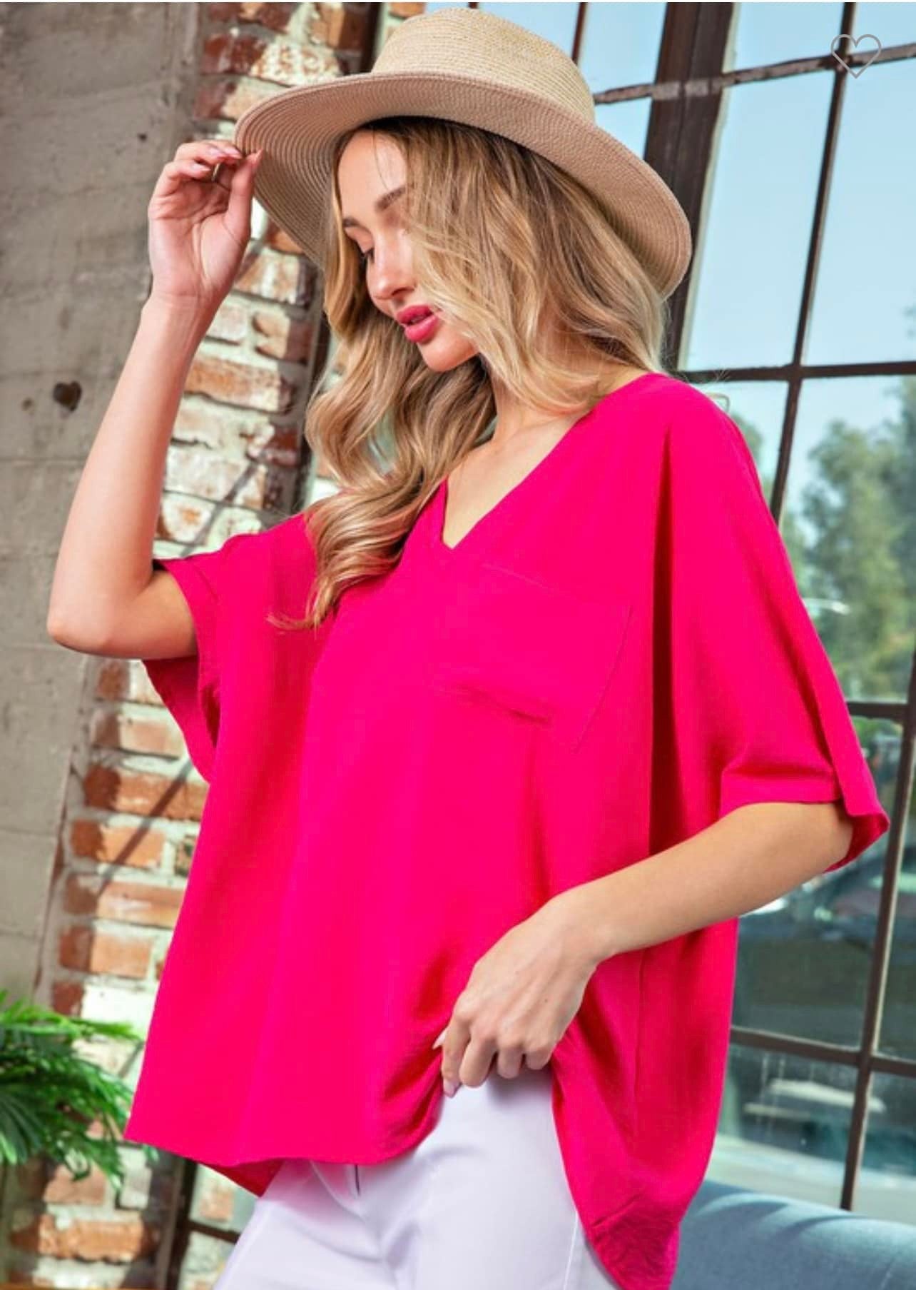 Hot Pink Oversized top