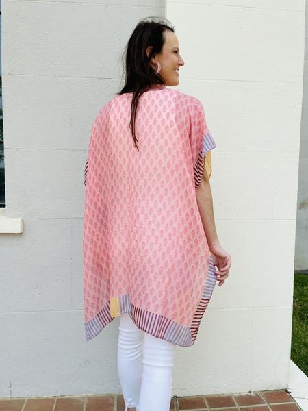 Pink Kimono with trim