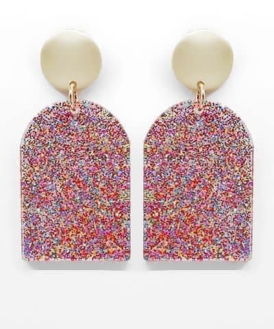 Multi color acrylic earring