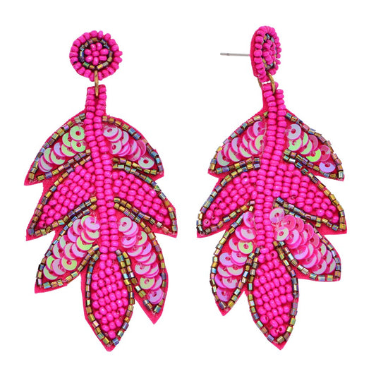 Fuchsia statement earring