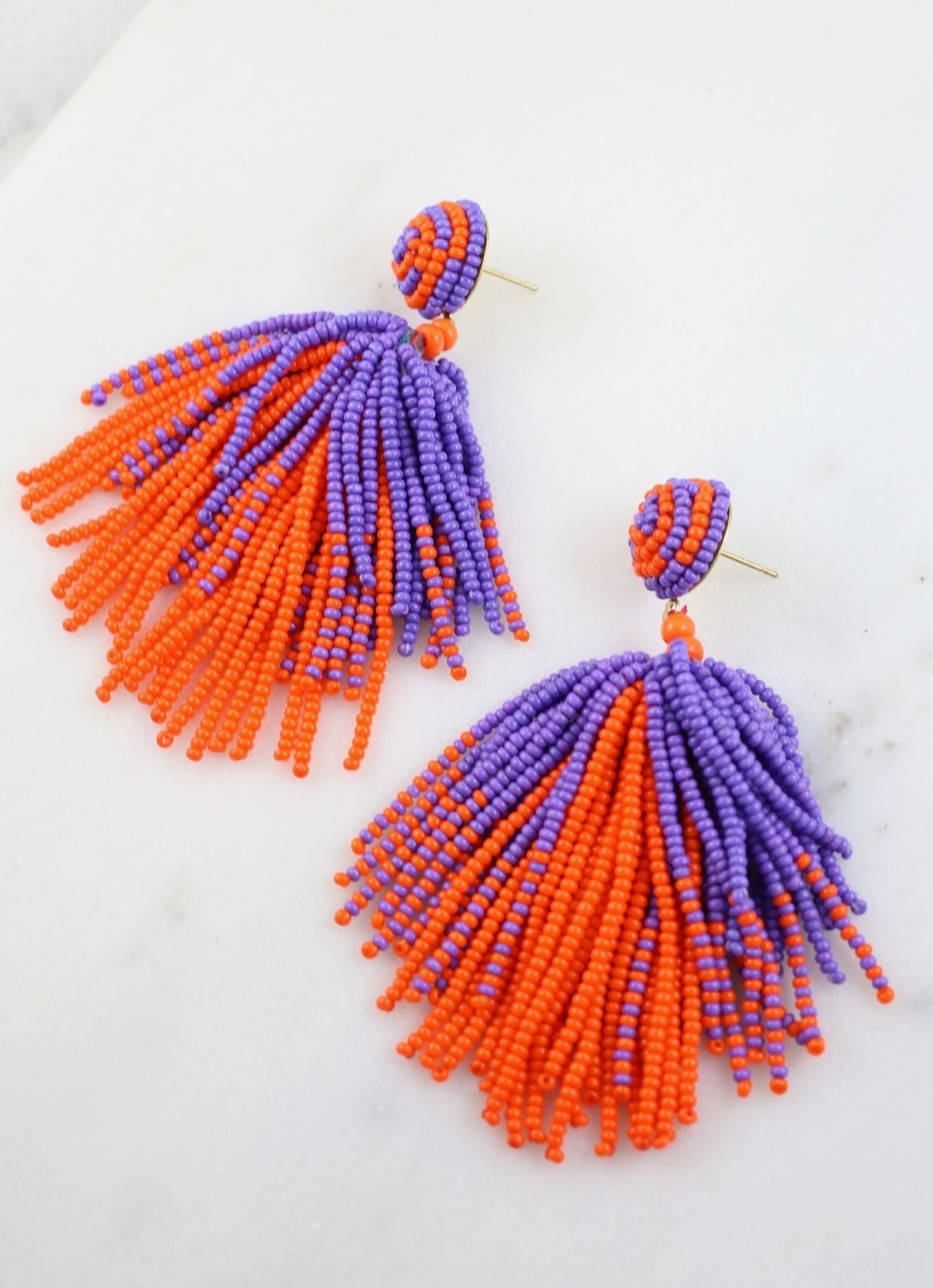 Toomer Beaded tassel earring