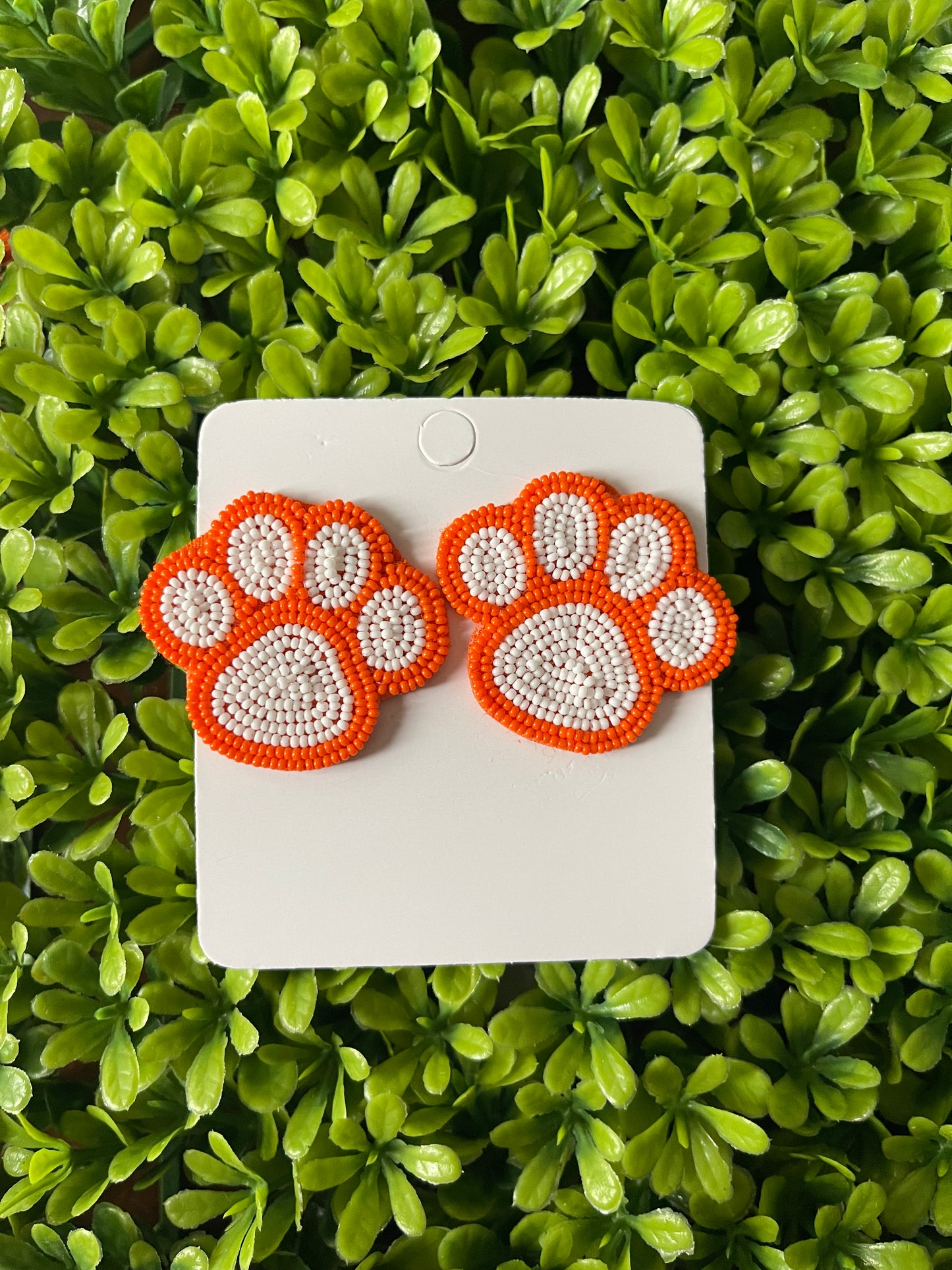 Victory Lane Orange and White Tiger paw