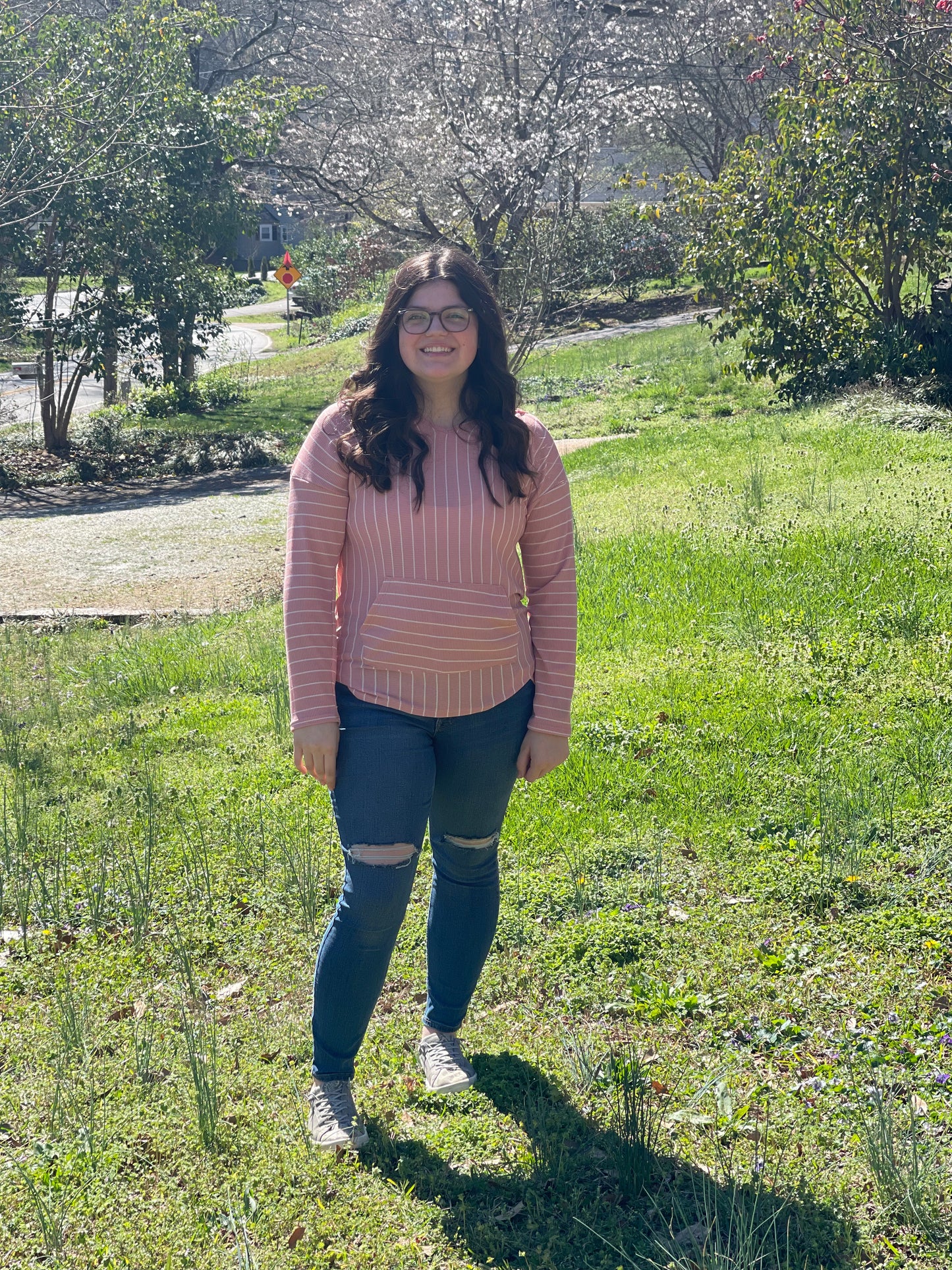 Striped tunic pullover