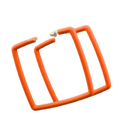 Orange square hoops