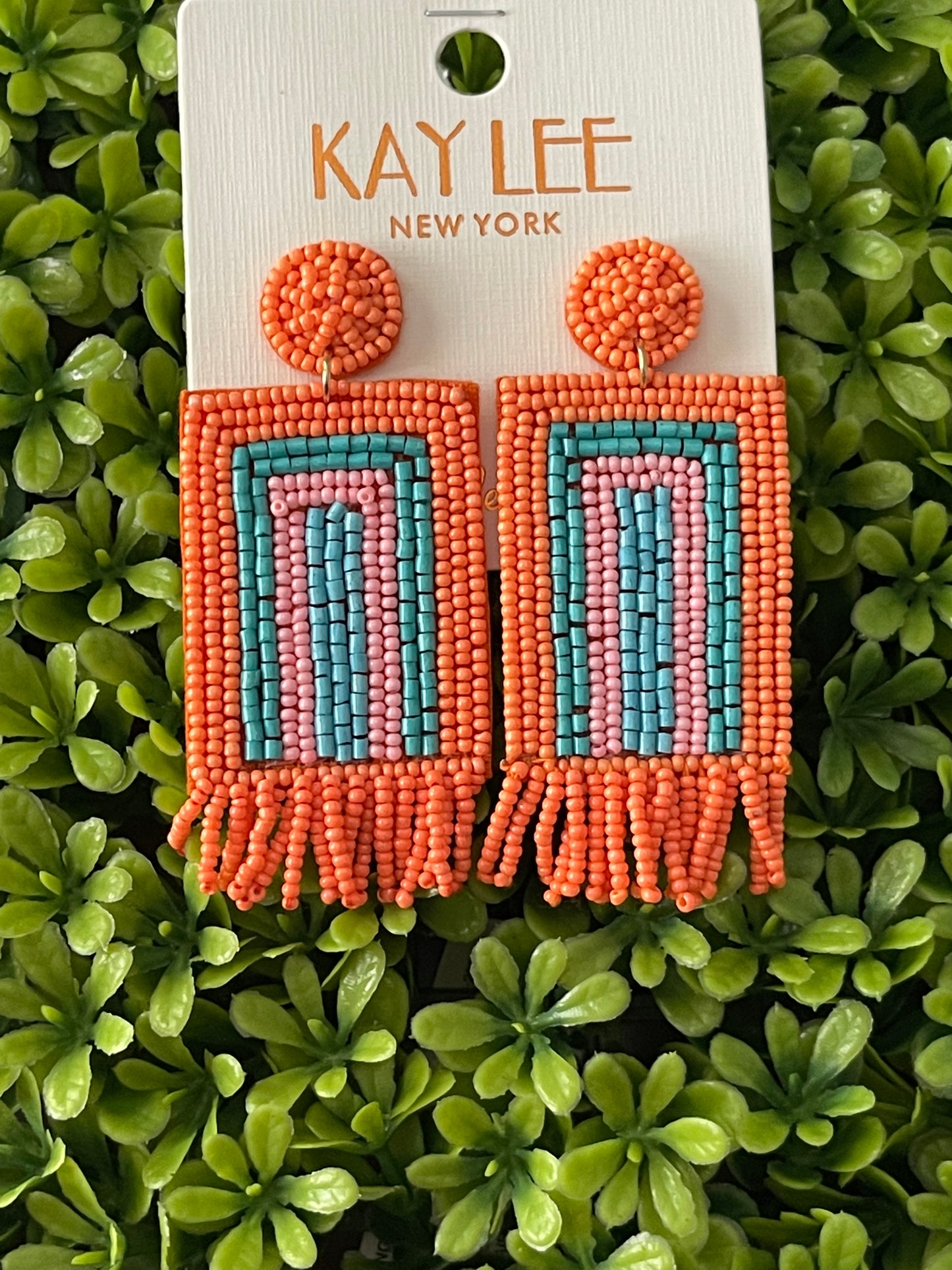 Rectangle tassel seed beaded