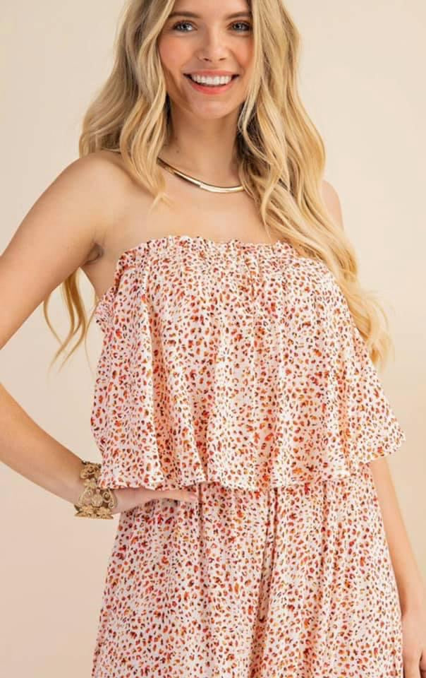 Orange and Cream Romper