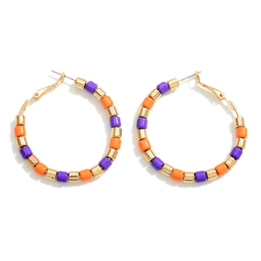 Orange and purple hoops