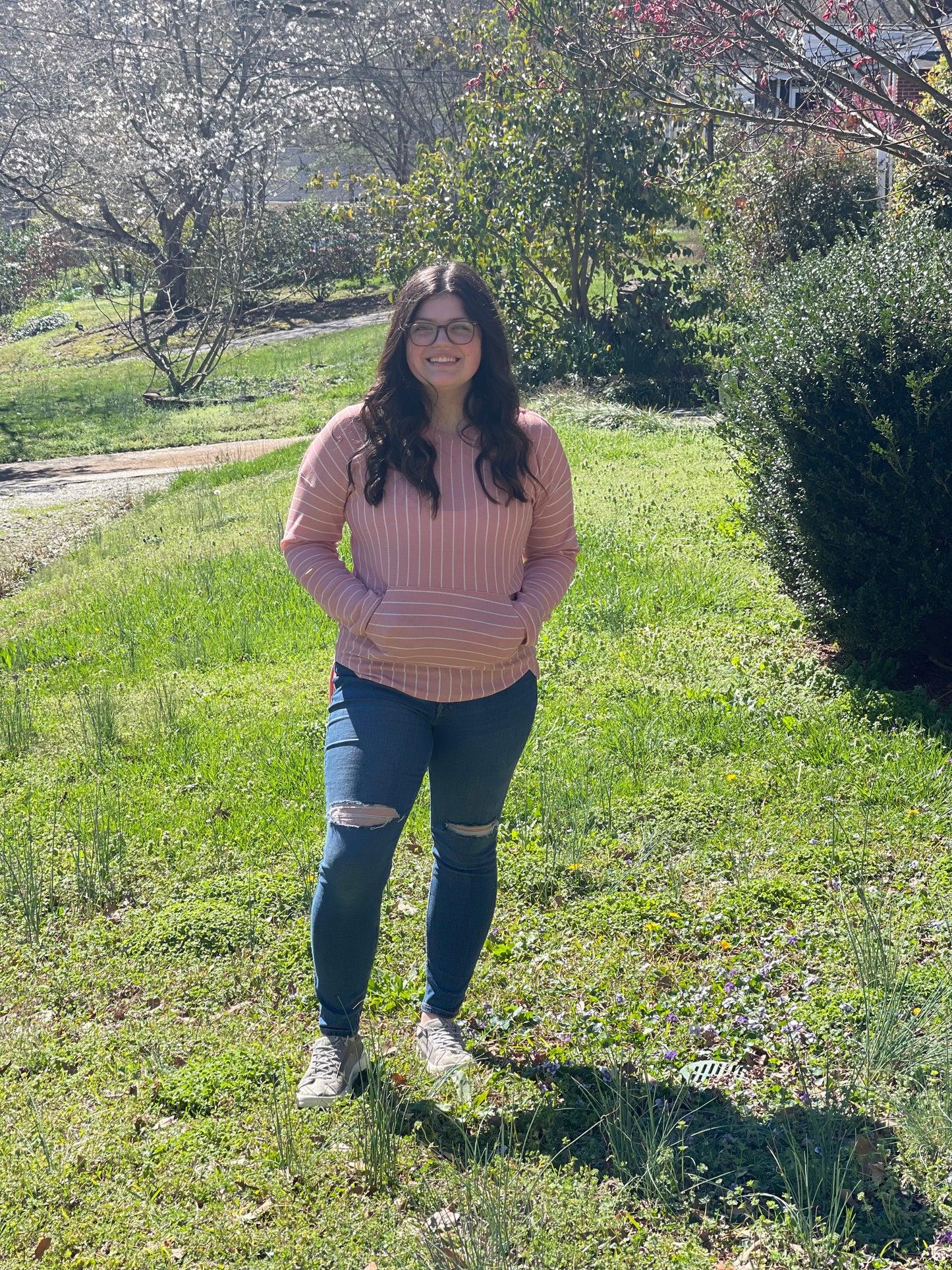 Striped tunic pullover