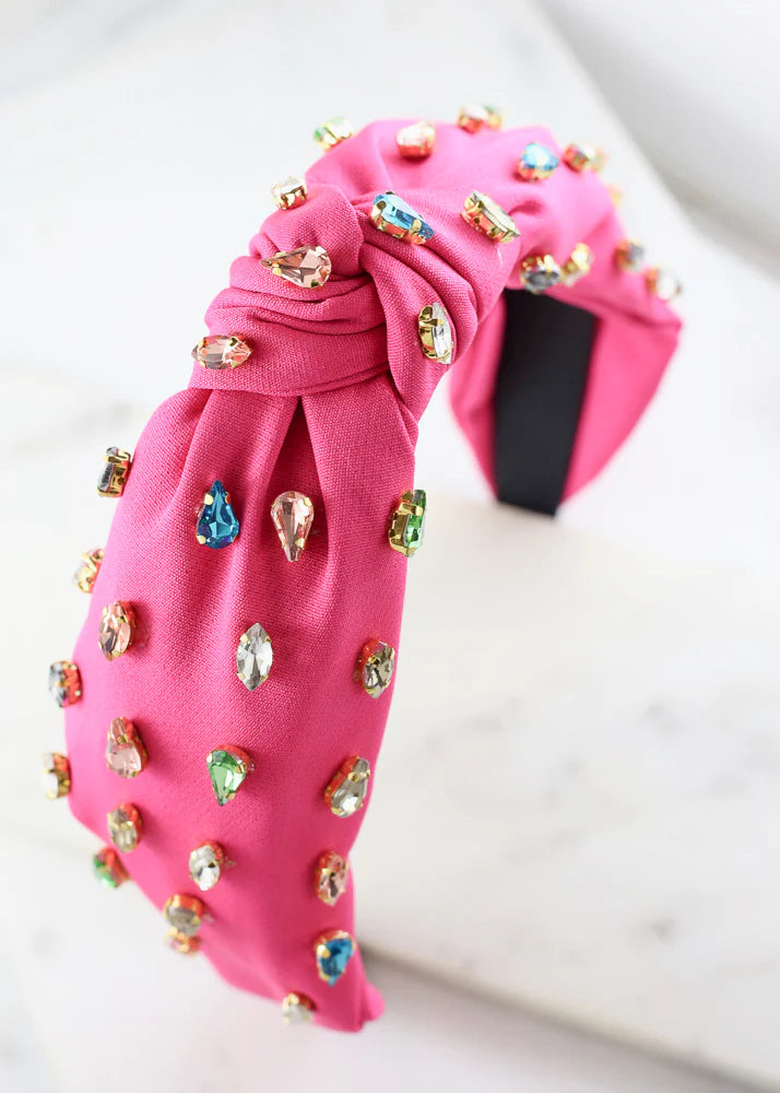 Jeweled headband pretty pink