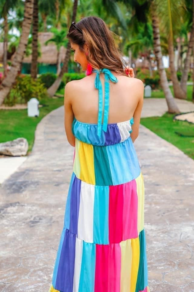 Summer Joy Colorblock Maxi Dress