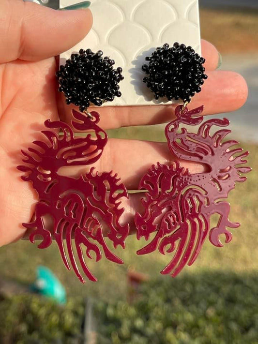 Go Cocks earrings